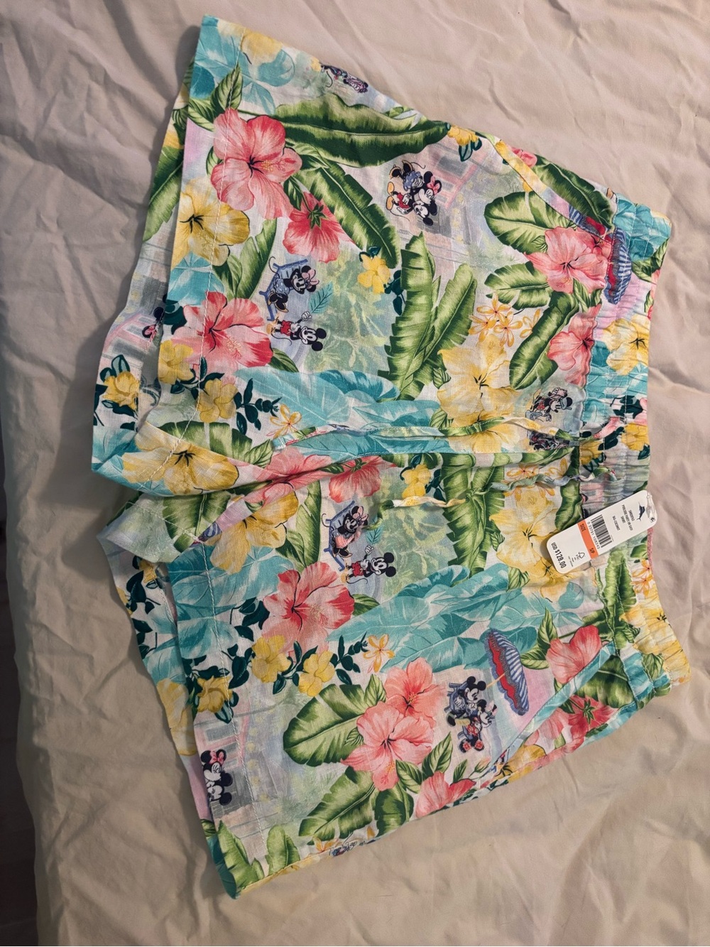 Tropical Floral Tommy bahama disney women’s shorts with Mickey Print